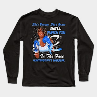 Punch You in the Face HUNTINGTON'S WARRIOR Long Sleeve T-Shirt